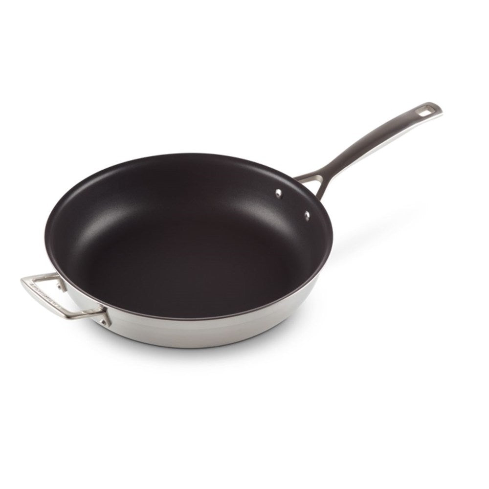 Le Creuset Classic 3 Ply Stainless Steel Non-Stick Fry Pan with Helper Handle - 30cm