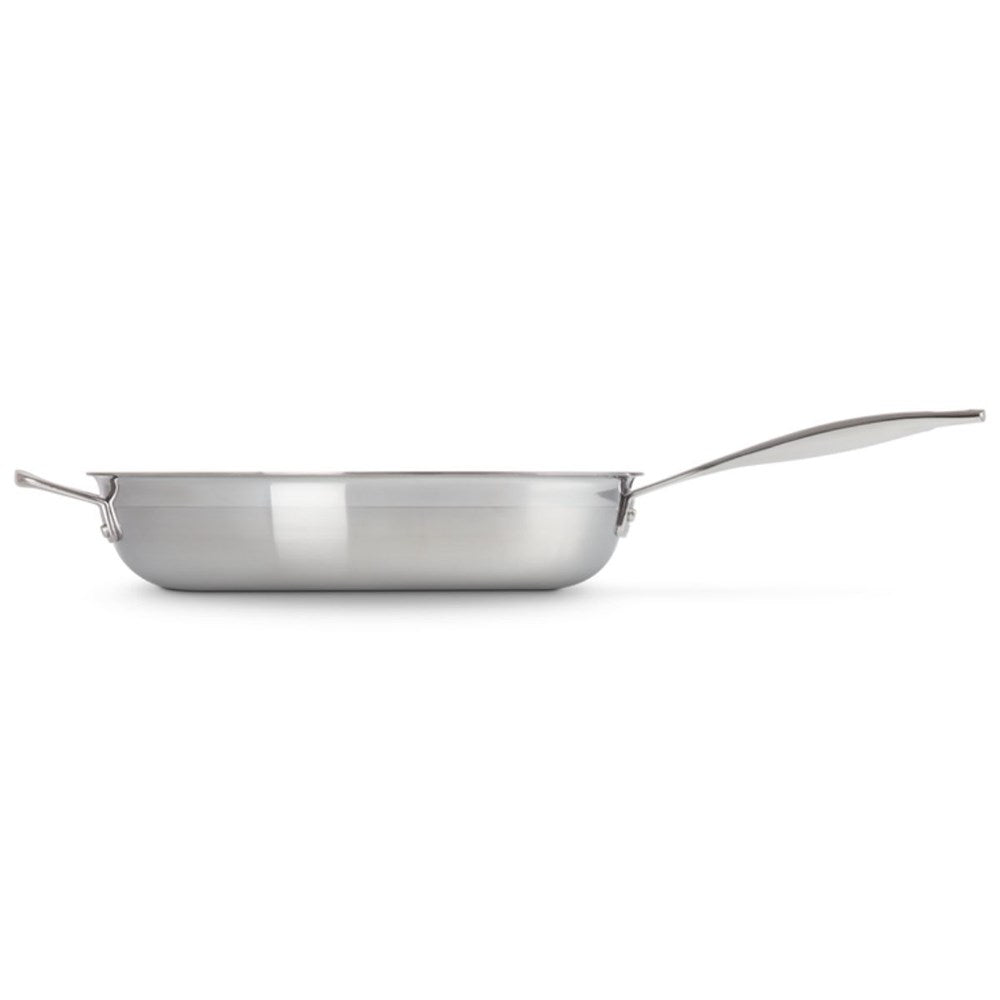 Le Creuset Classic 3 Ply Stainless Steel Non-Stick Fry Pan with Helper Handle - 30cm