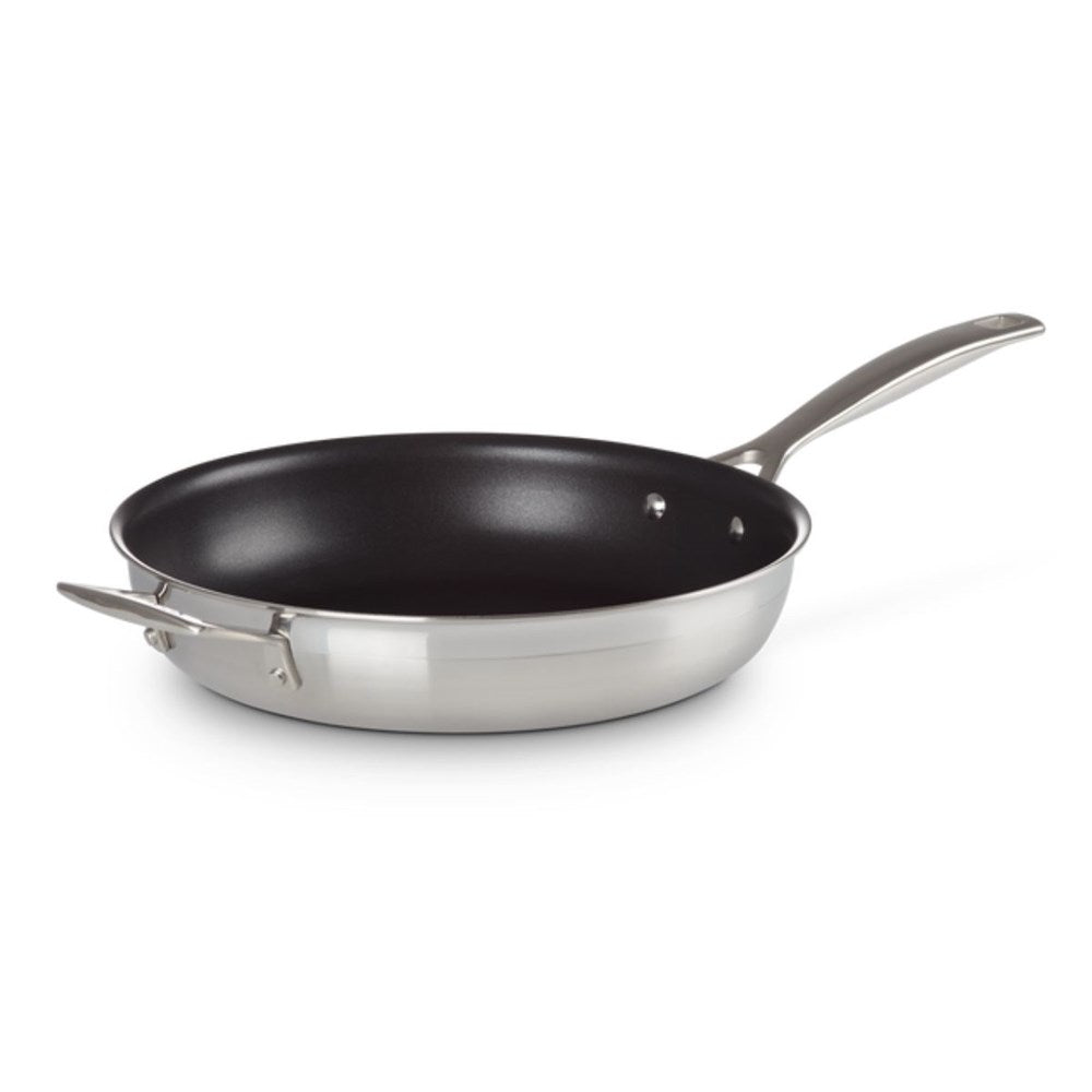 Le Creuset Classic 3 Ply Stainless Steel Non-Stick Fry Pan with Helper Handle - 28cm