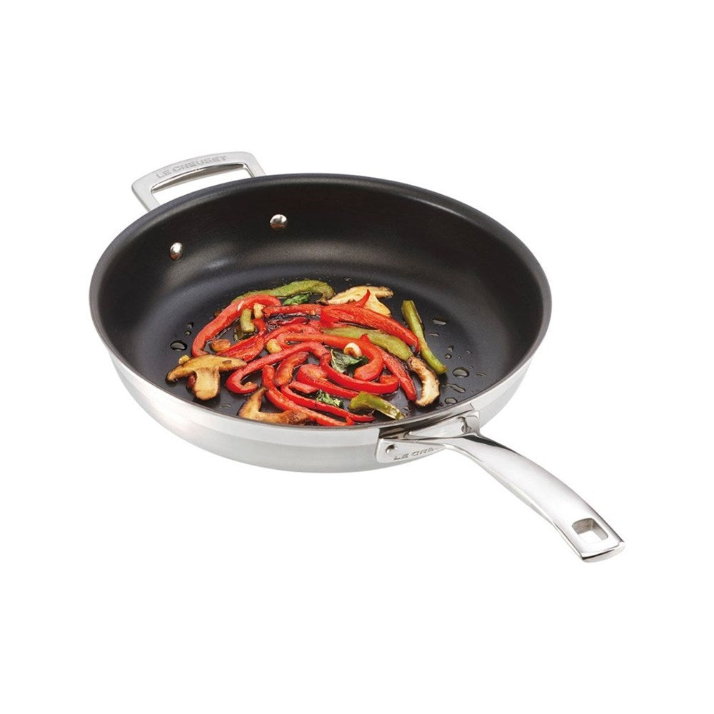 Le Creuset Classic 3 Ply Stainless Steel Non-Stick Fry Pan with Helper Handle - 28cm