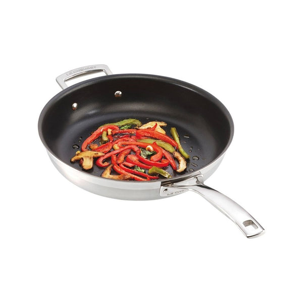 Le Creuset Classic 3 Ply Stainless Steel Non-Stick Fry Pan with Helper Handle - 28cm