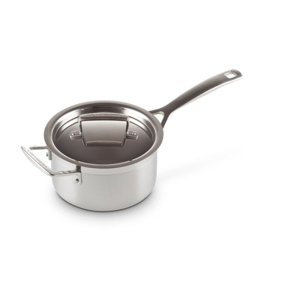 Le Creuset Classic 3 Ply Stainless Steel Saucepan with Lid - 16cm