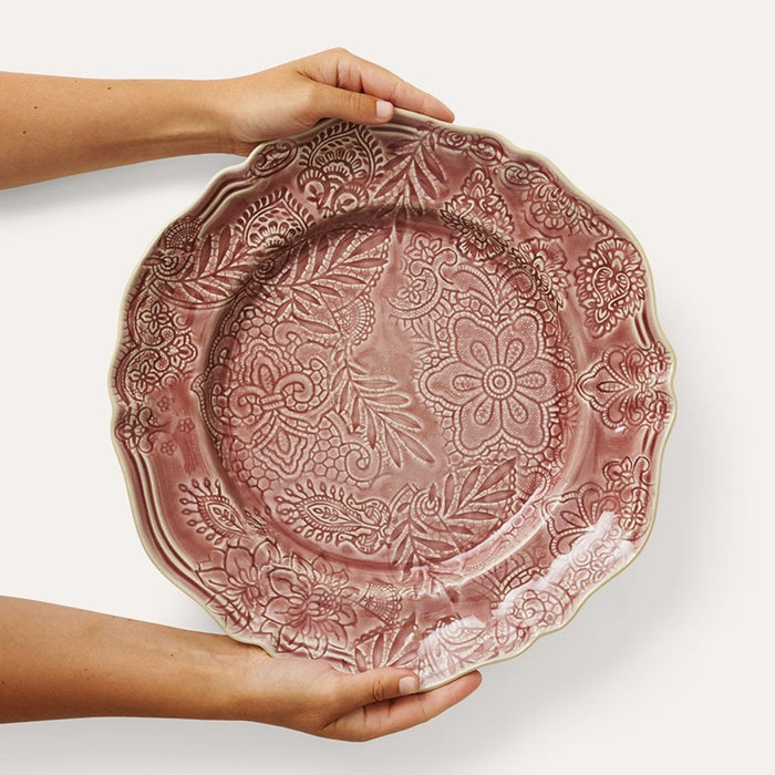 Sthal Large Round Dish - Old Rose - 34cm