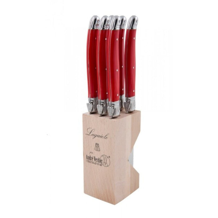 Andre Verdier Laguiole Knife Block - Set 6