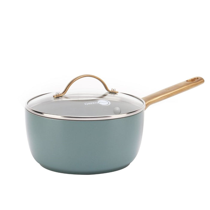 Greenpan Padova Covered Saucepan - 18cm/2L - Smokey Blue