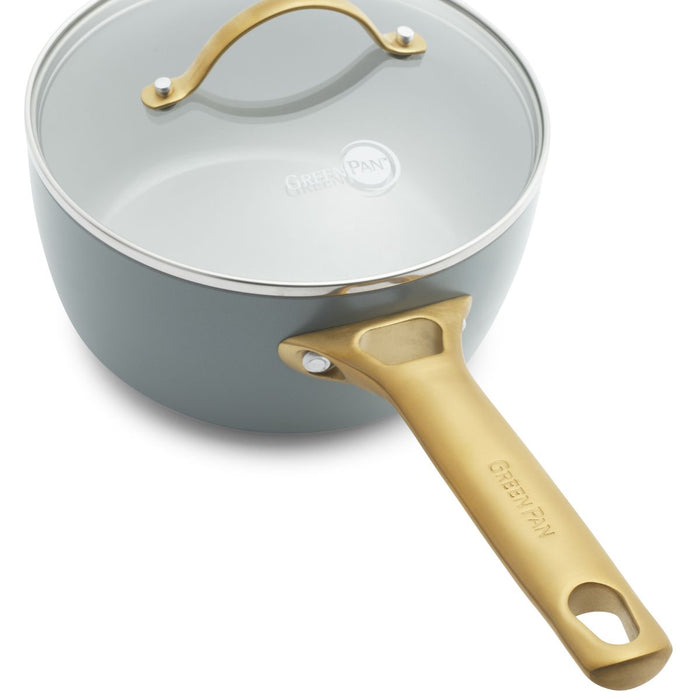 Greenpan Padova Covered Saucepan - 18cm/2L - Smokey Blue