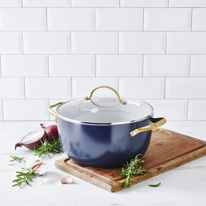 Greenpan Padova Covered Casserole - 24cm/4.7L - Navy Blue