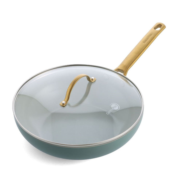 Greenpan Padova Covered Wok - 28cm - Smokey Blue