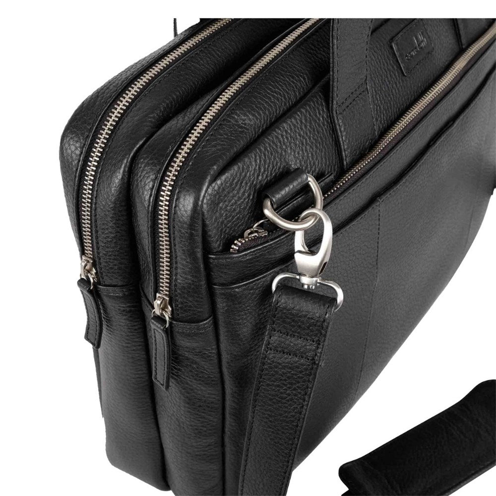 Condotti Boston Leather Satchel - Black Condotti