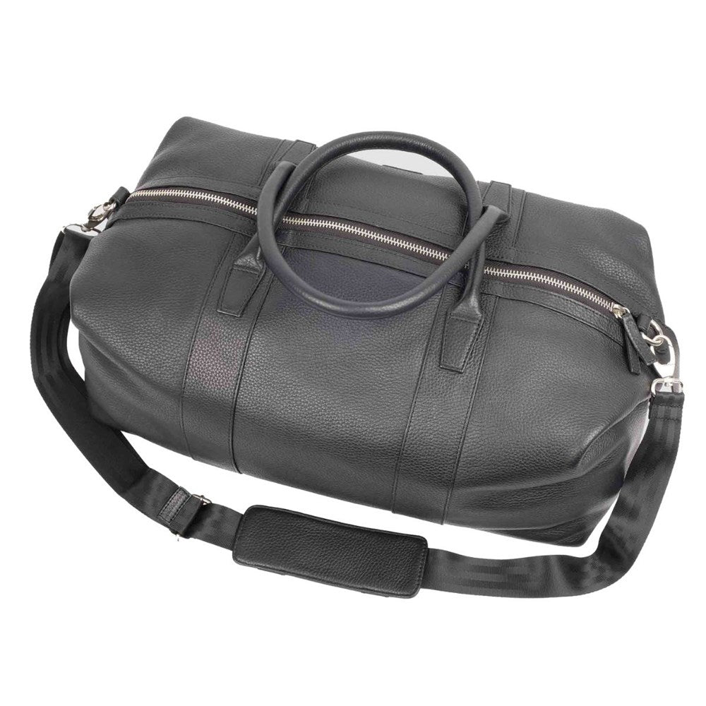 Condotti Hudson Leather Weekend Duffle Bag - Black