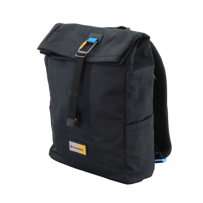 Discovery Icon Roll Top Backpack - Black