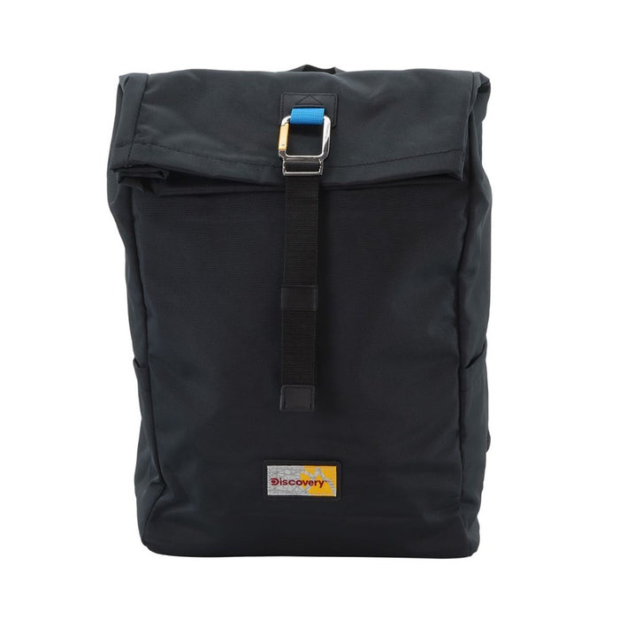 Discovery Icon Roll Top Backpack - Black