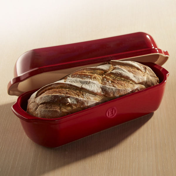 Emile Henry Large Bread Loaf Baker - 39.5 x 15cm - Burgundy Emile Henry