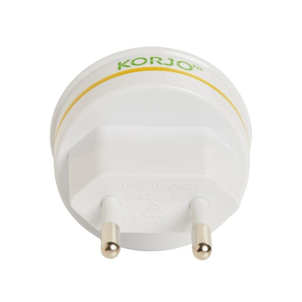 Korjo Travel Adaptor Plug - Europe, Italy, Switzerland Korjo