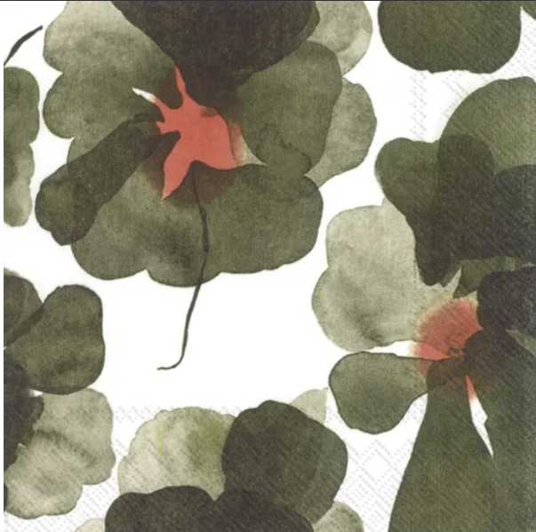 Marimekko Valssi Olive Luncheon Napkin Marimekko