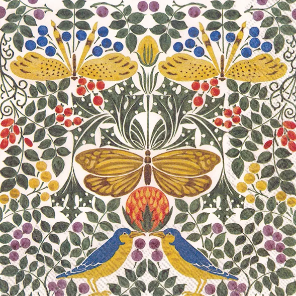 V&A Birds and Butterflies Luncheon Napkin Victoria and Albert Museum