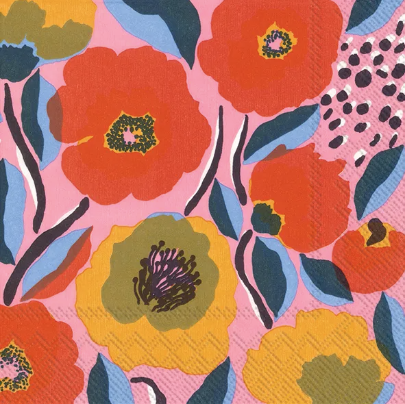 Marimekko Rosarium Rose Luncheon Napkin Marimekko