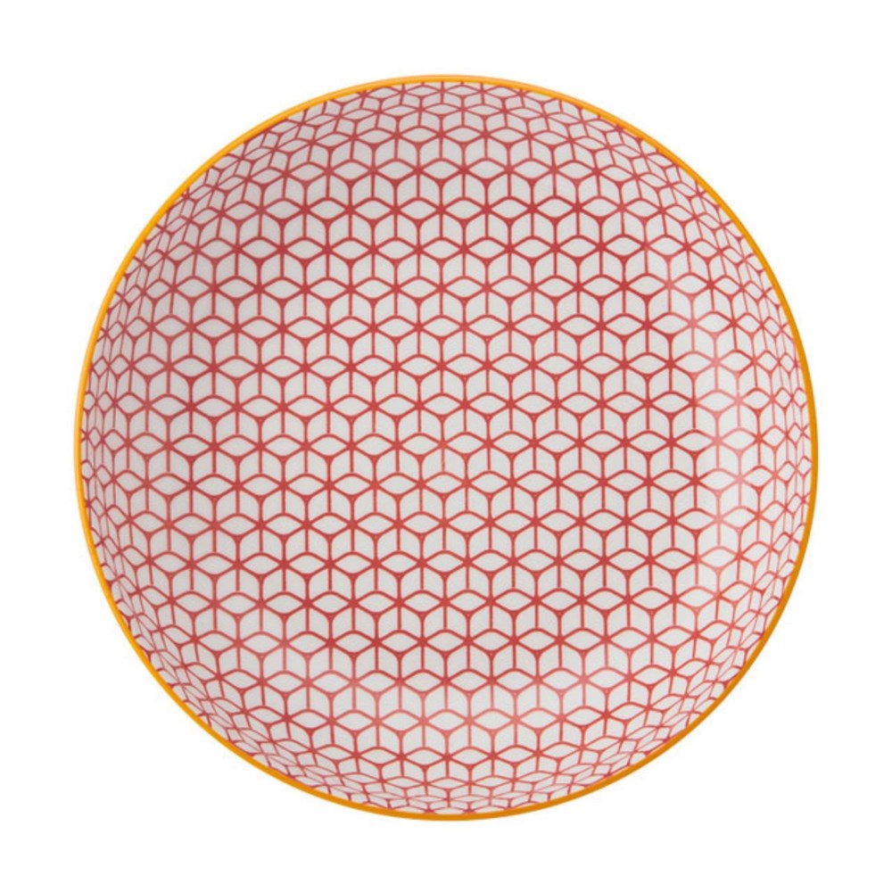 Mikasa Stoneware Bowl - 21cm - Blue Geometric Mikasa