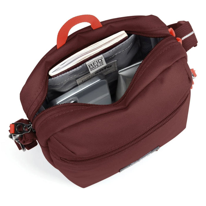 Pacsafe Go anti-theft Festival Crossbody Bag - Garnet Red