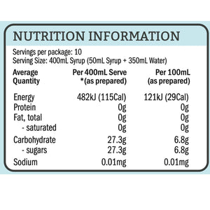 Twenty 39 qarbo syrups Tonic Concentrate