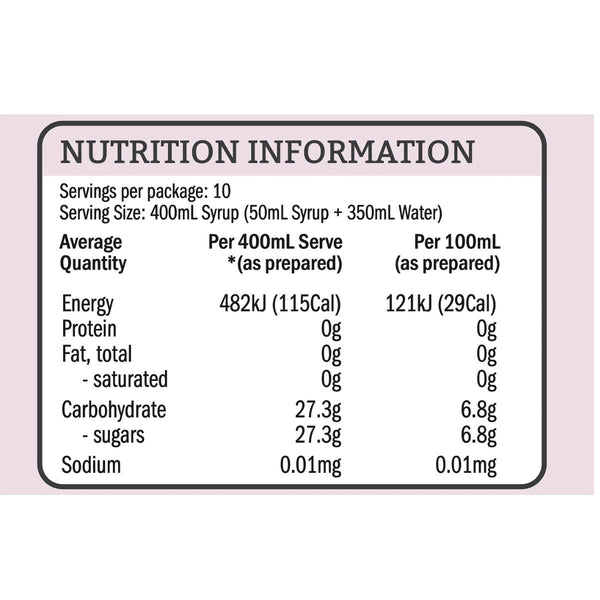 Twenty 39 qarbo syrups Tonic Concentrate