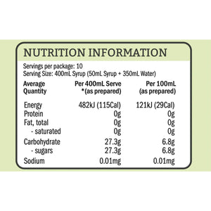 Twenty 39 qarbo syrups Tonic Concentrate