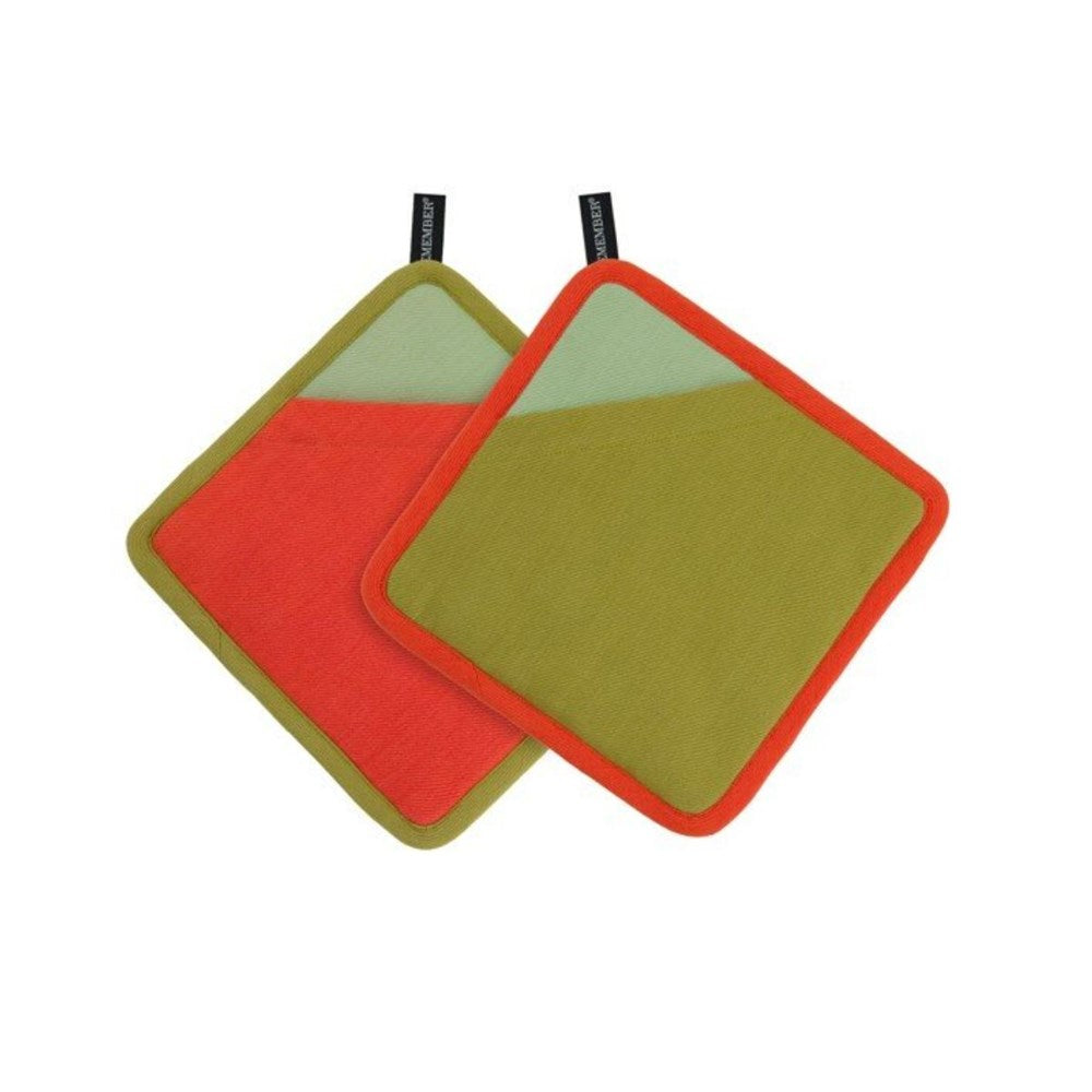 Remember Pot Holder Set - Set of 2 - Berry Remember