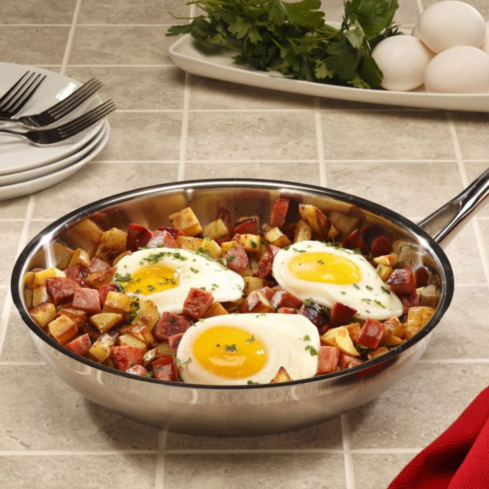 Swiss Diamond Premium Steel Fry Pan 2 Piece Set - 20 and 28cm Swiss Diamond