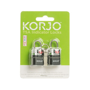 Korjo TSA Keyed Indicator Locks x 2 Korjo