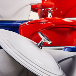 Lodge Cast Iron Enamel Dutch Oven 5.65L - 28.5cm - 3 Colours Lodge