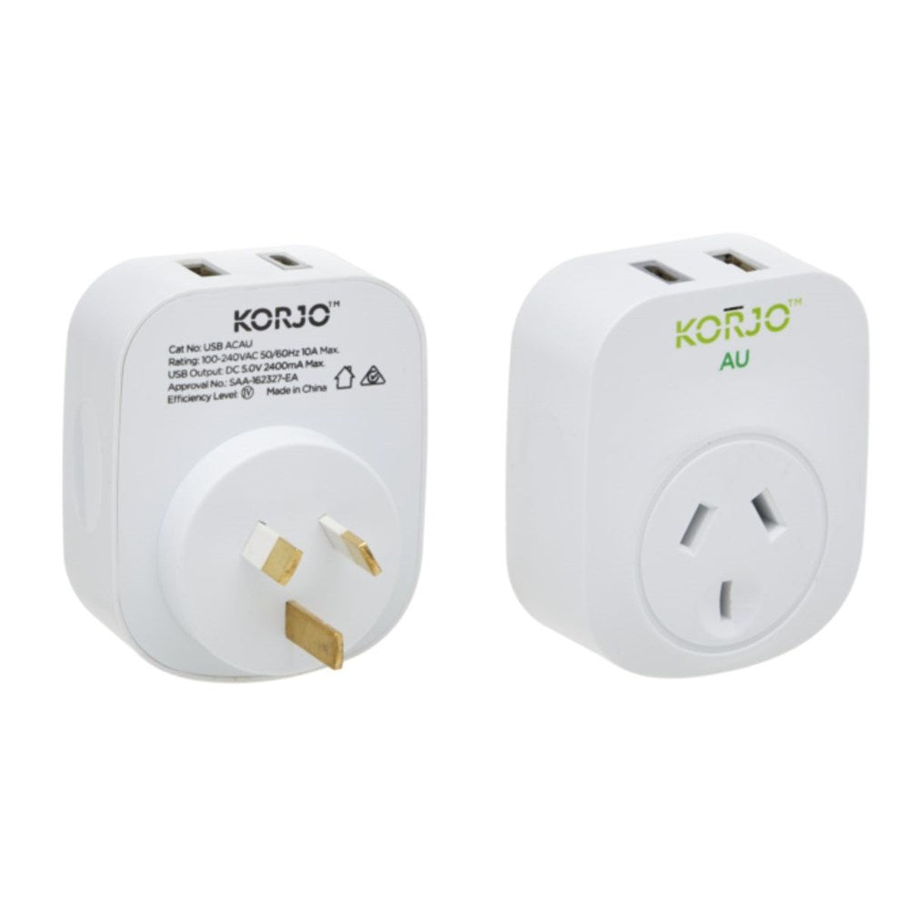 Korjo USB AC Adaptor AU/NZ Korjo