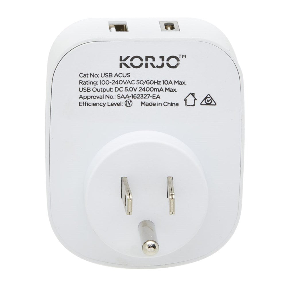 Korjo USB AC Adaptor - USA Korjo