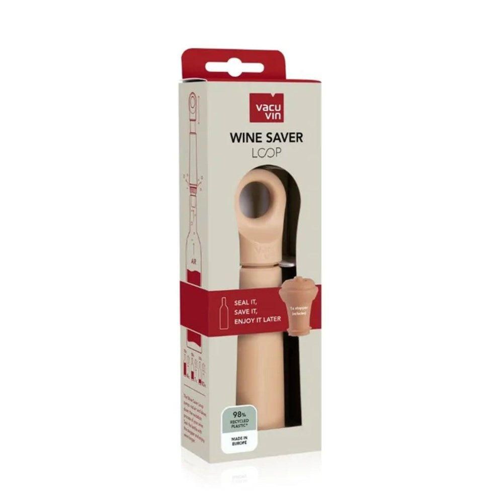 Vacu Vin Loop Wine Saver Pump and Stopper - 4 colours Vacu Vin