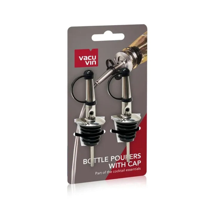 Vacu Vin Bottle Pourer with Cap - Set of 2