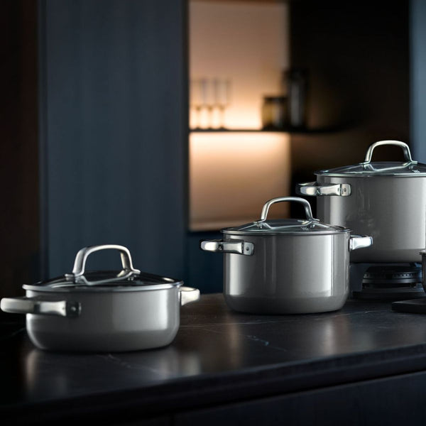 WMF Fusiontec Mineral Cookware Set in Rose Quartz - 3 Piece - 2 Colours WMF