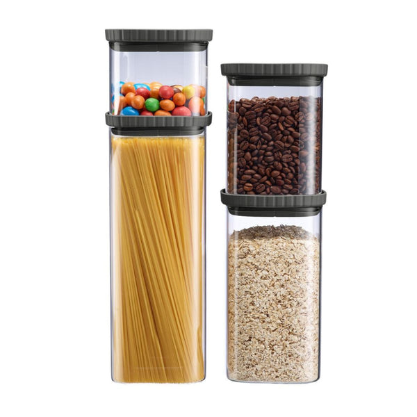 Westmark Stackable Glass Jar with Silicone Lid - 4 Sizes Westmark