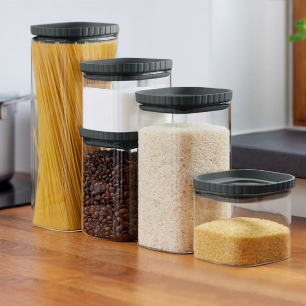 Westmark Stackable Glass Jar with Silicone Lid - 4 Sizes Westmark