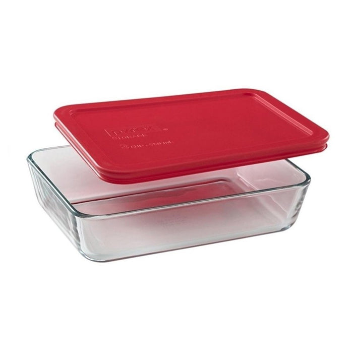 Pyrex Simply Store Rectangle Glass Container with Lid - 3 Cups / 750ml