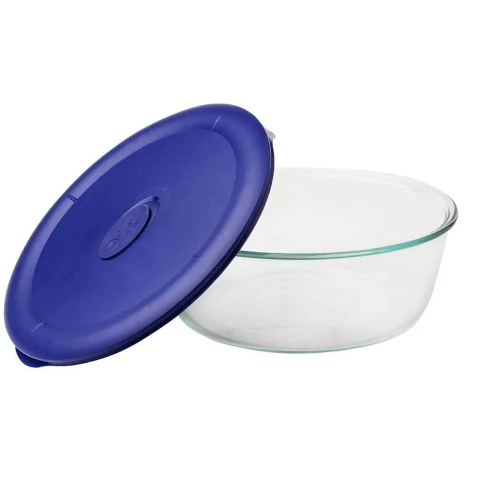 Pyrex Pro Storage Container Round with Blue Lid - 2.85L