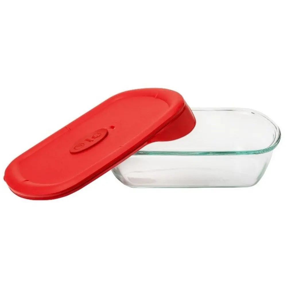 Pyrex Pro Storage Container Rectangular with Red Lid - 2.85L