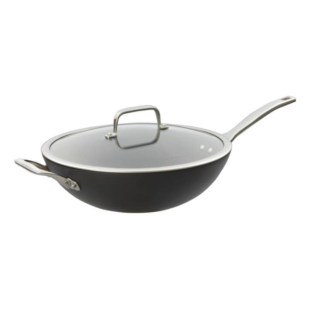 Pyrolux Induction Hard Anodised+ Wok with Lid - 32cm Pyrolux