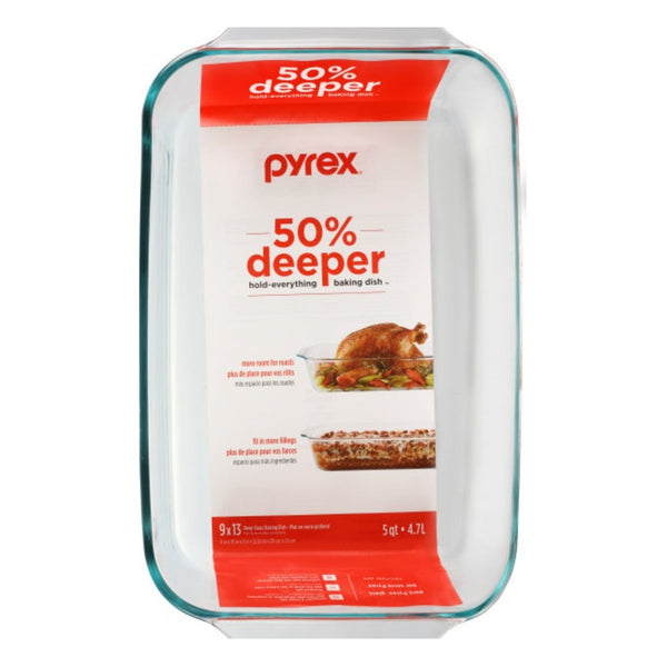 Pyrex Deep Glass Baking Dish 4.7L - Home Essentials