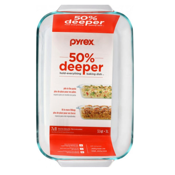 Pyrex Deep Glass Baking Dish 3L - Home Essentials