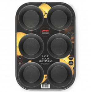 Pyrex Platinum 6 Cup Texas Muffin Pan Pyrex