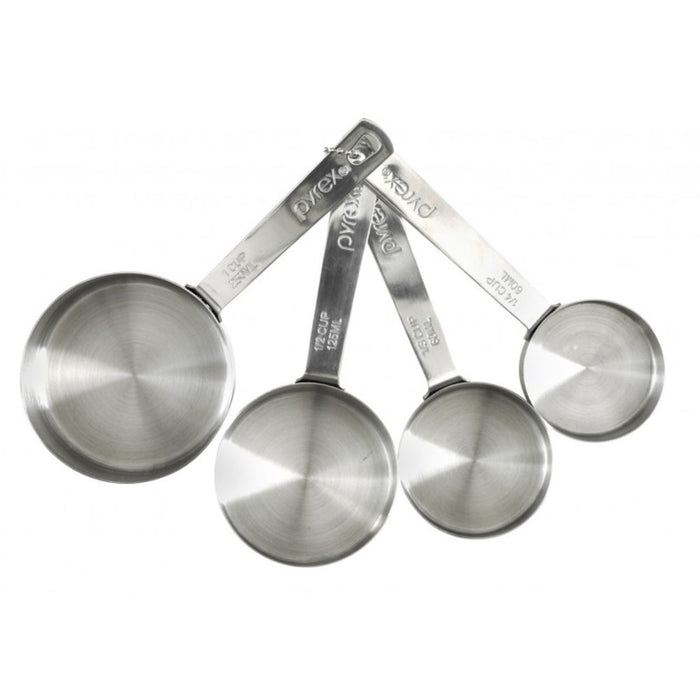 Pyrex Platinum Stainless Steel Measuring Cup 4pc Set