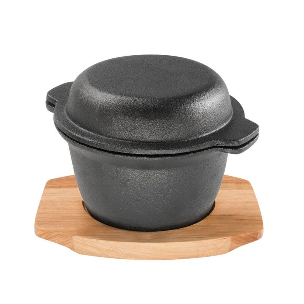 Pyrolux Pyrocast Garlic Pot with Maple Tray