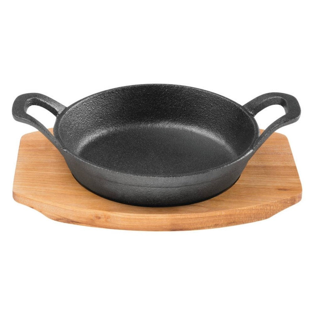 Pyrolux Pyrocast Round Gratin with Maple Tray - 18cm