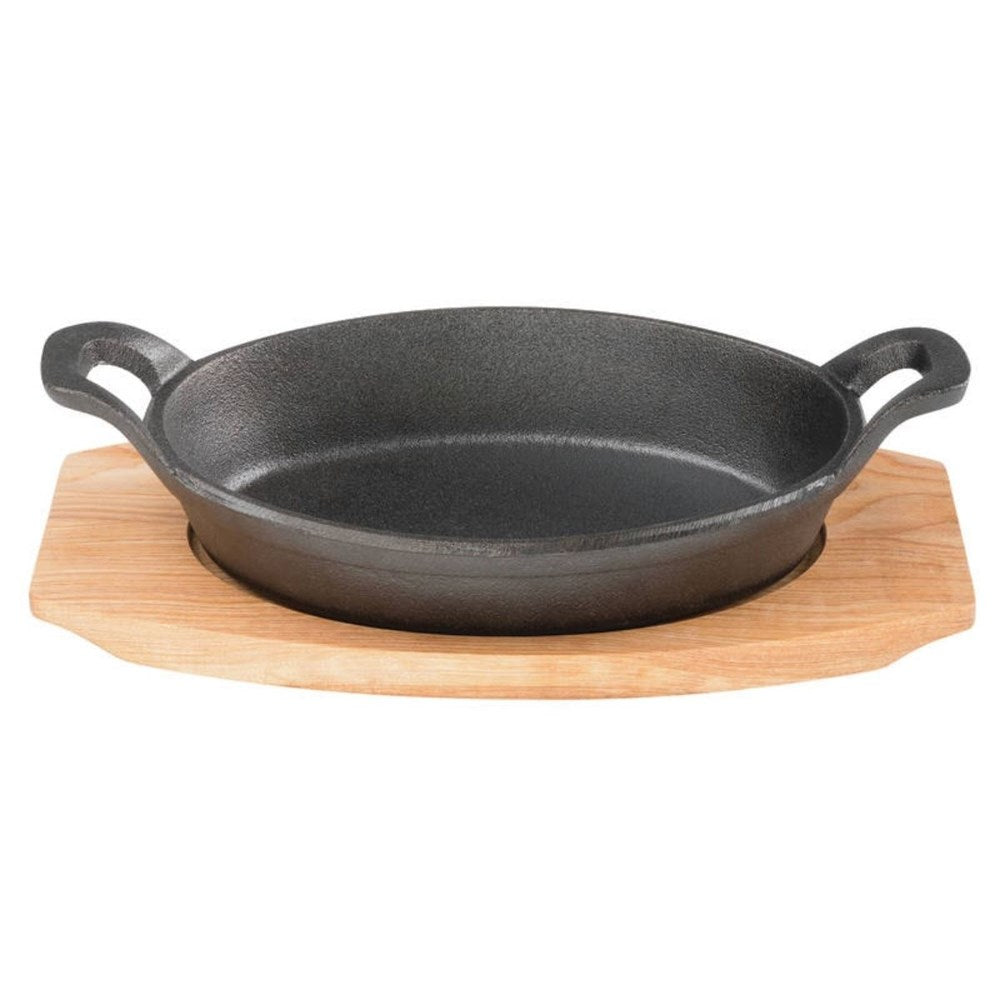 Pyrolux Pyrocast Oval Gratin with Maple Tray - 21.7cm