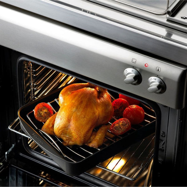 Scanpan Classic Roasting Pan with Rack - 44cm x 32cm Scanpan