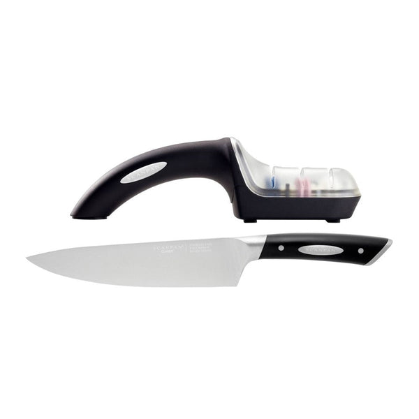 Scanpan Classic 20cm Chefs Knife and Sharpener Set Scanpan